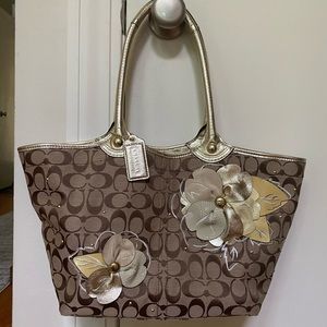 Floral Coach Tote